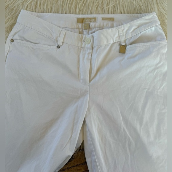 Michael Kors White Gramercy Fit Pants Women’s Size‎ 8 - Picture 4 of 9